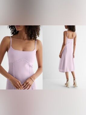 Express Lilac Knit Midi Dress